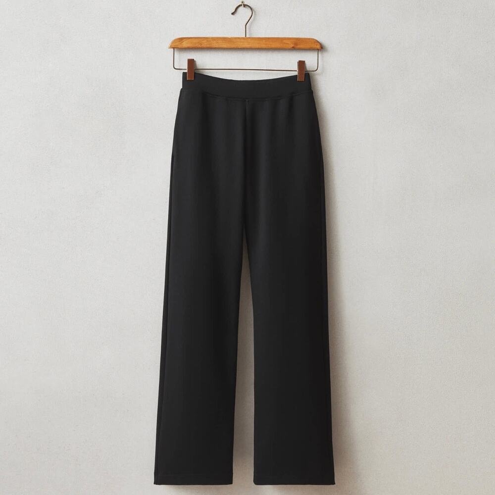 American Giant Ponte Knit Straight Leg Pant Women's XS Black Pull on